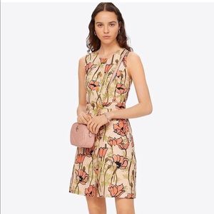 Tory Burch Silk/Linen Printed Button-Front Dress